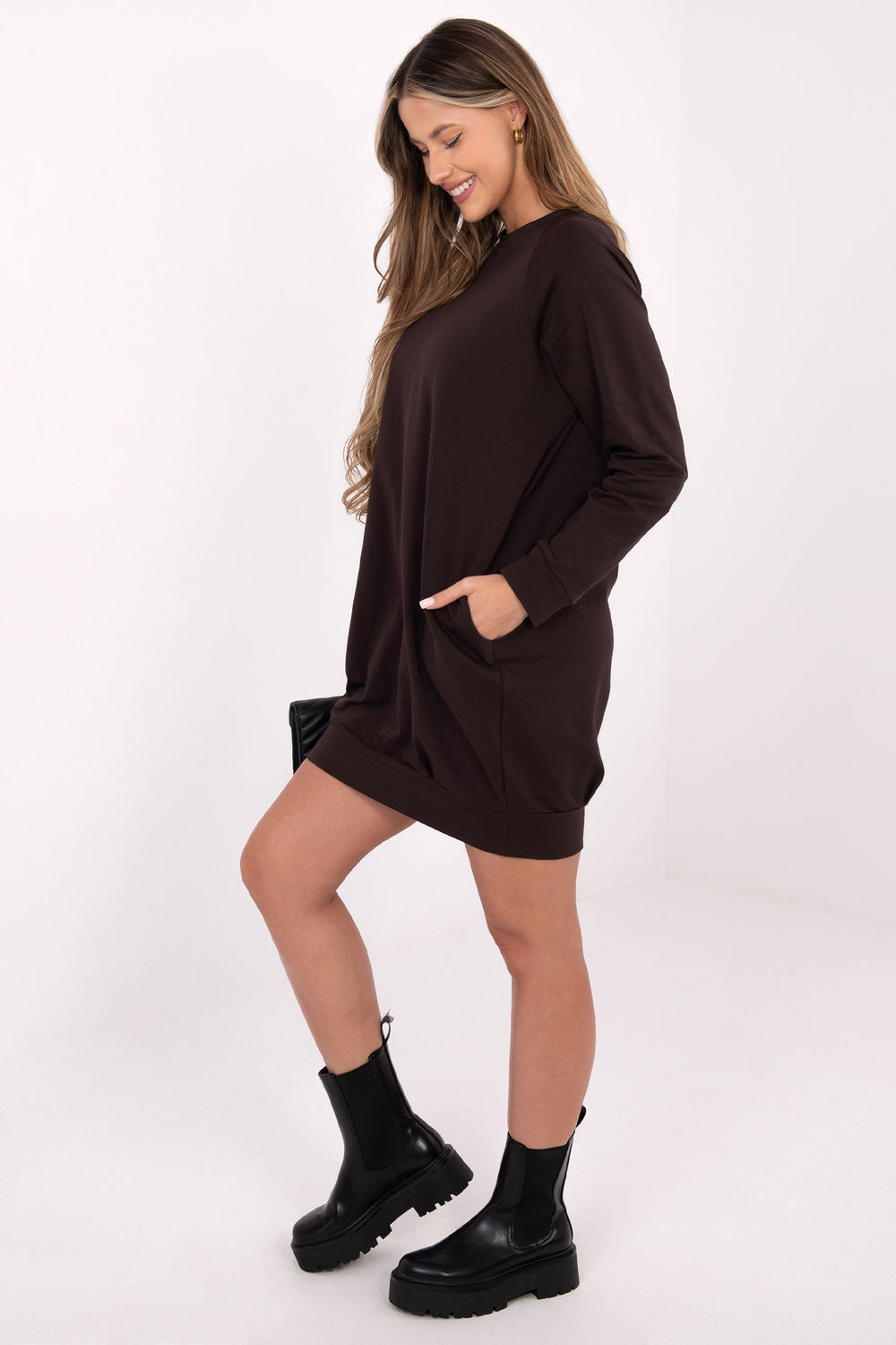 Sukienka Model RV-TU-5184.93P Dark Brown - BFG - obrazek 2