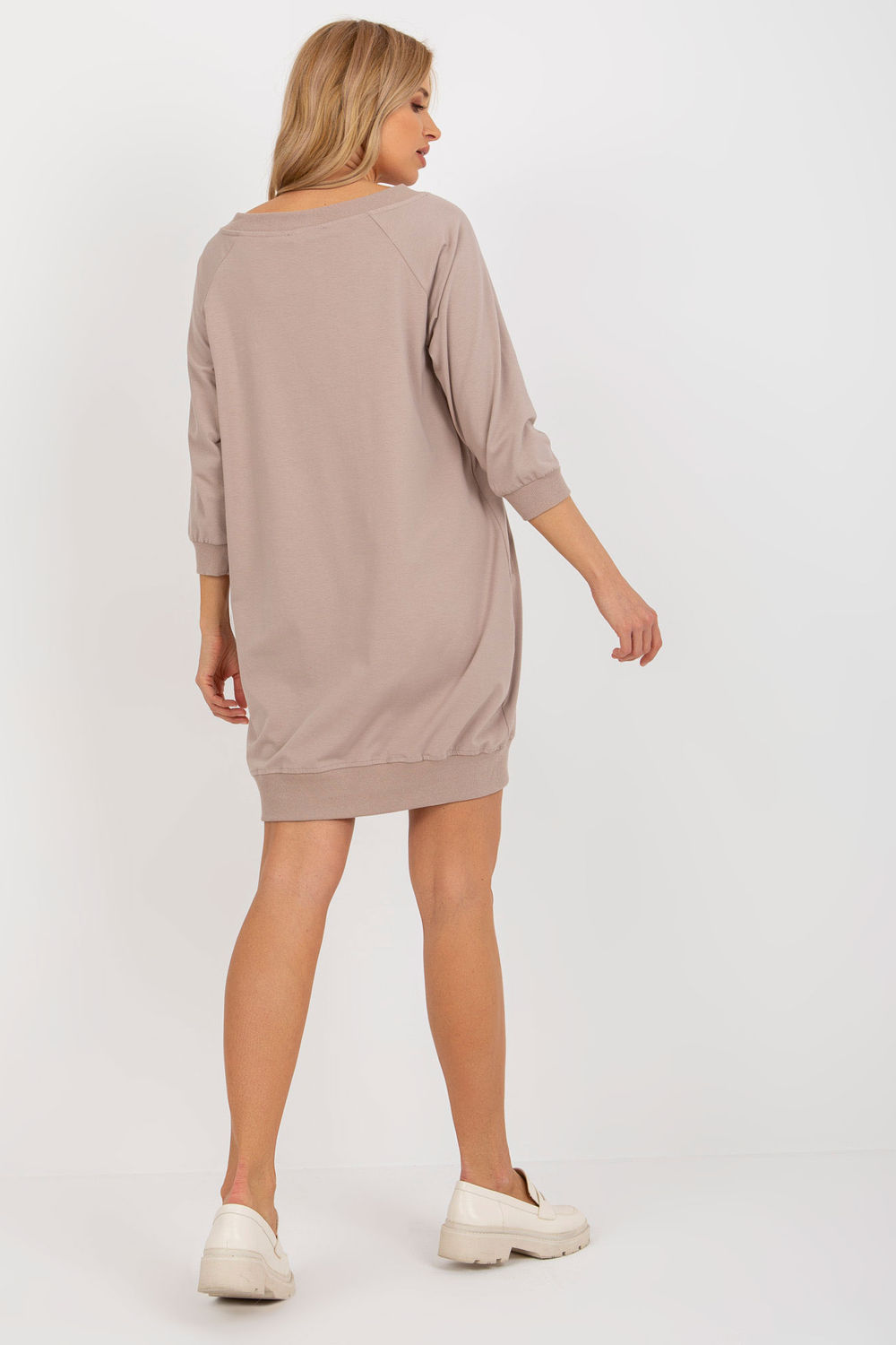 Sukienka Model RV-SK-7203.35P Dark Beige - BFG - obrazek 3