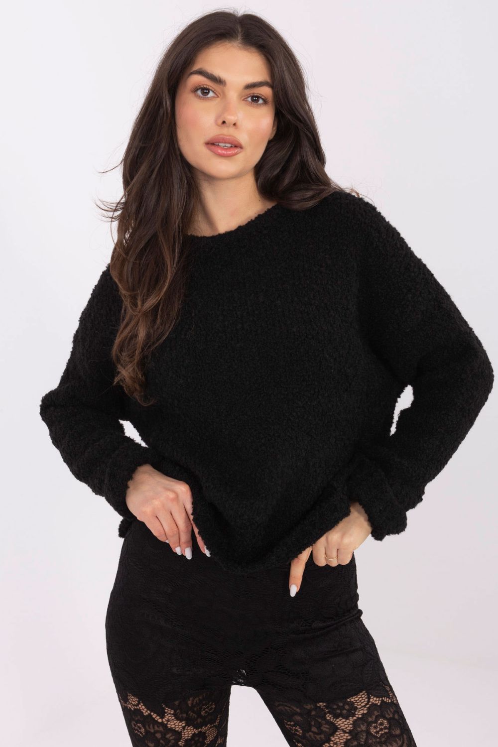 Sweter Damski Model MI-SW-WK32601.19 Black - Italy Moda - obrazek 4