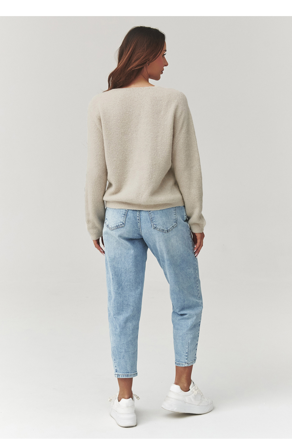 Sweter Damski Model C38 Light Beige - Makadamia - obrazek 3