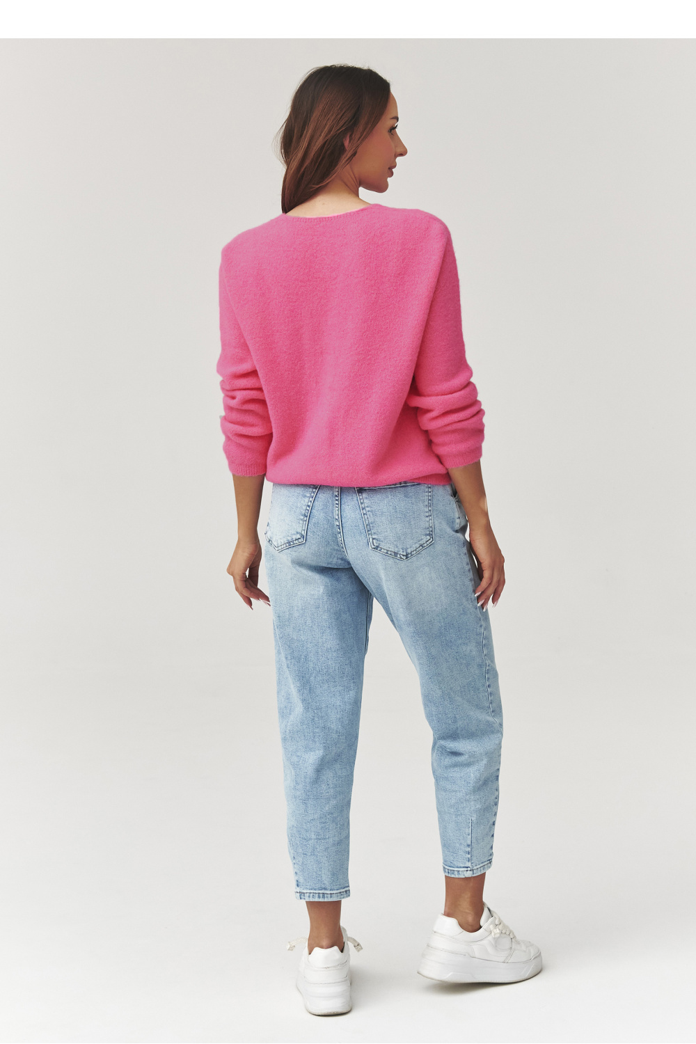 Sweter Damski Model C38 Baby Pink - Makadamia - obrazek 3
