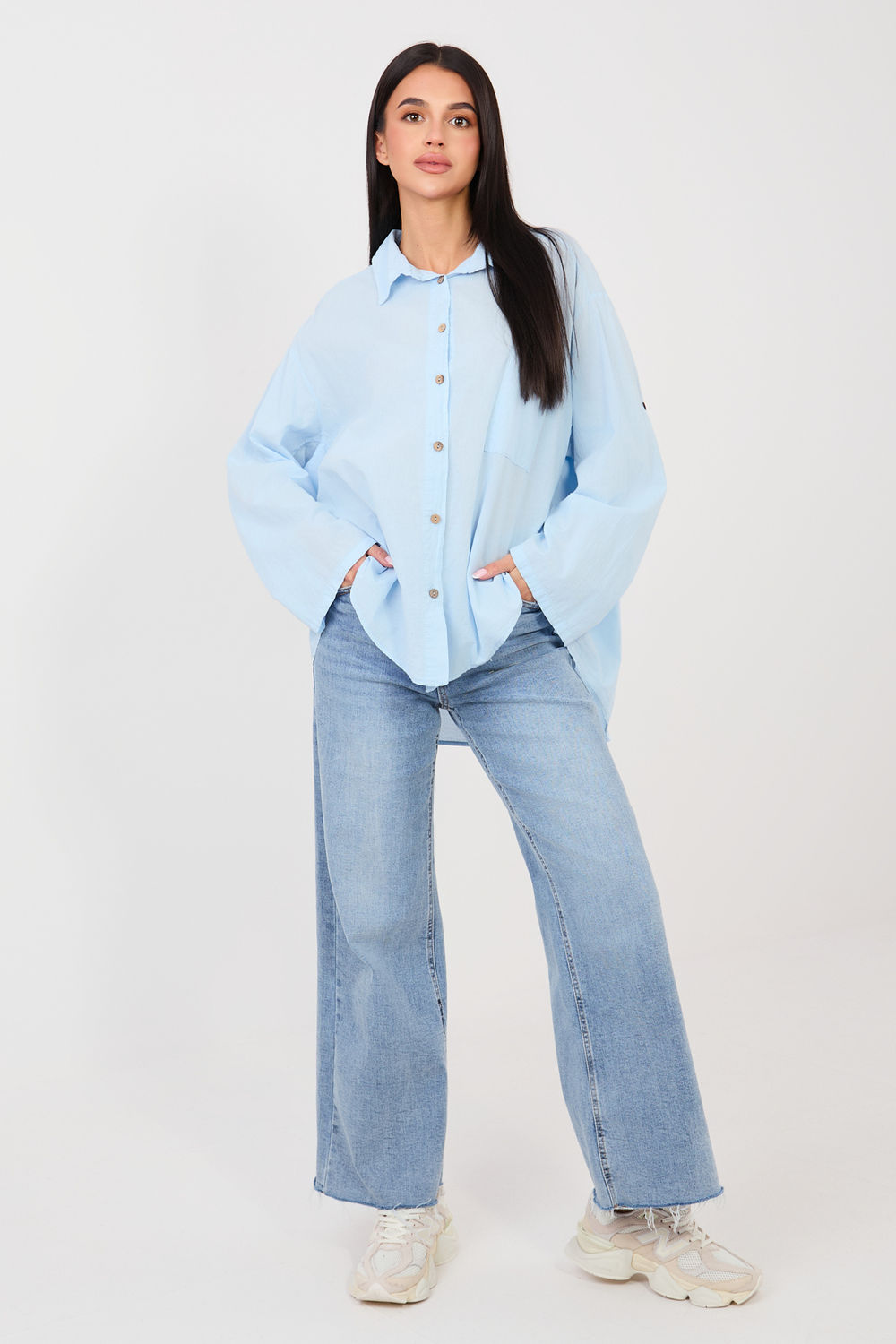 Koszula Damska Model IT-KS-6704.25 Light Blue - Factory Price - obrazek 2