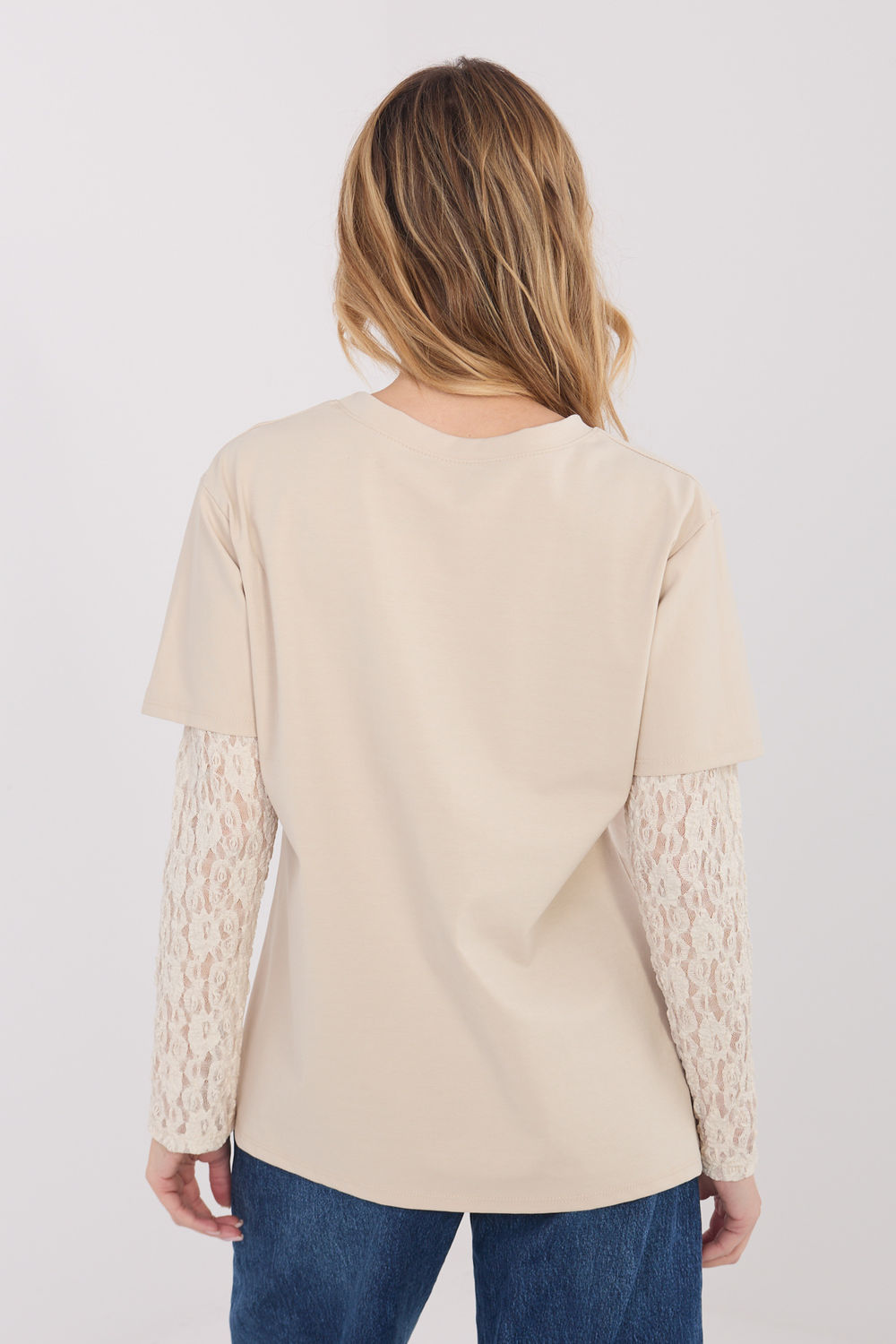 Bluzka Model MI-BZ-4227.61 Beige - Italy Moda - obrazek 3