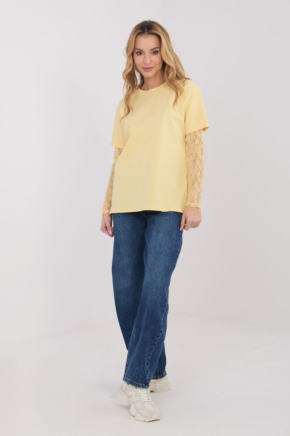 Bluzka Model MI-BZ-4227.61 Light Yellow - Italy Moda - obrazek 2