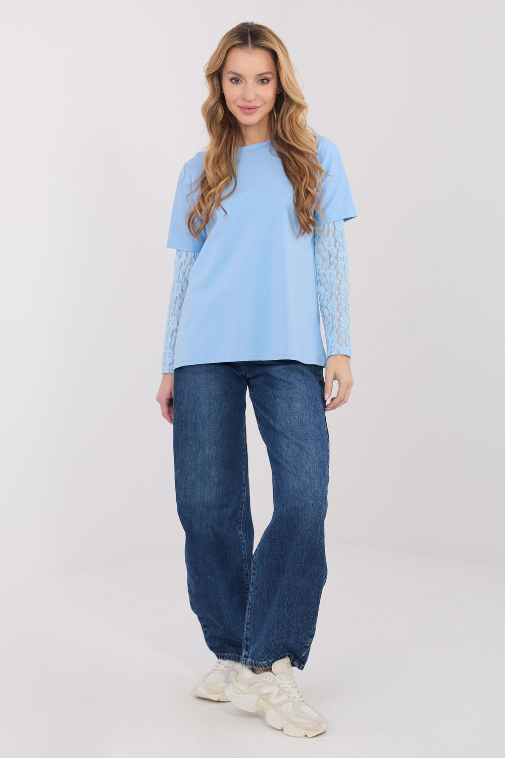 Bluzka Model MI-BZ-4227.61 Light Blue - Italy Moda - obrazek 2
