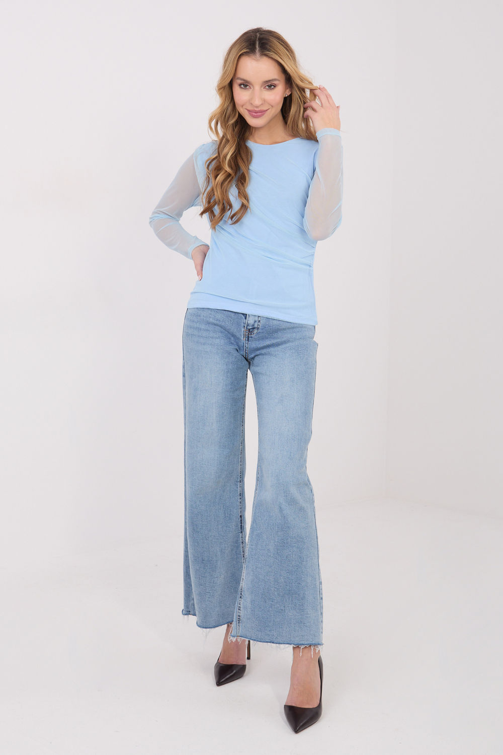 Bluzka Model IT-BZ-21915.57 Light Blue - Italy Moda - obrazek 2