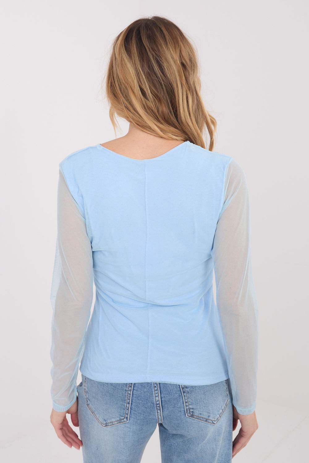 Bluzka Model IT-BZ-21915.57 Light Blue - Italy Moda - obrazek 3