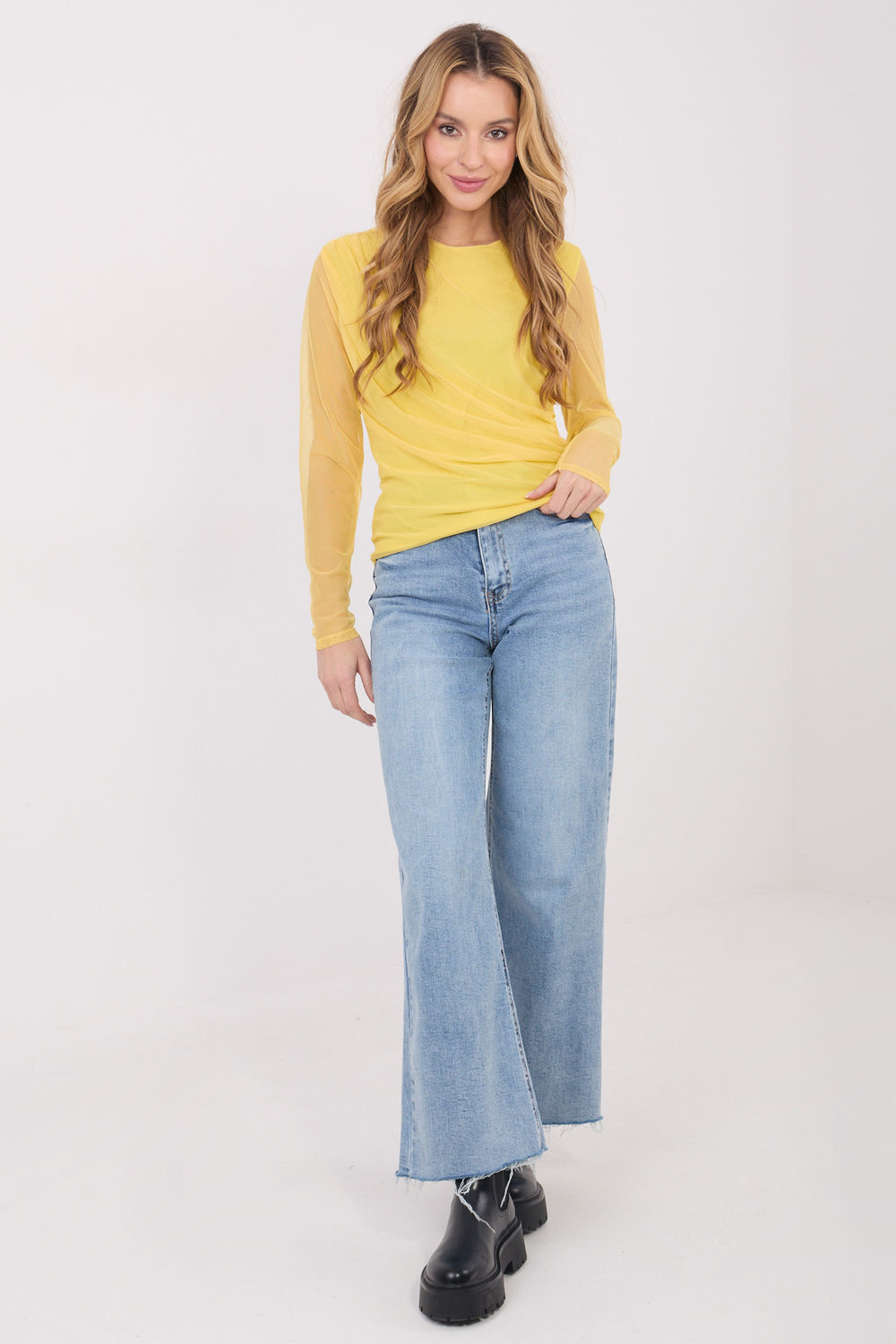 Bluzka Model IT-BZ-21915.58 Yellow - Italy Moda - obrazek 2