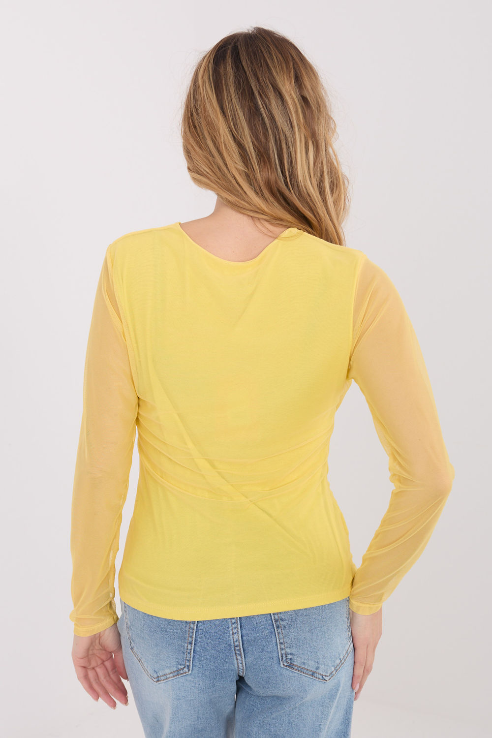 Bluzka Model IT-BZ-21915.58 Yellow - Italy Moda - obrazek 3