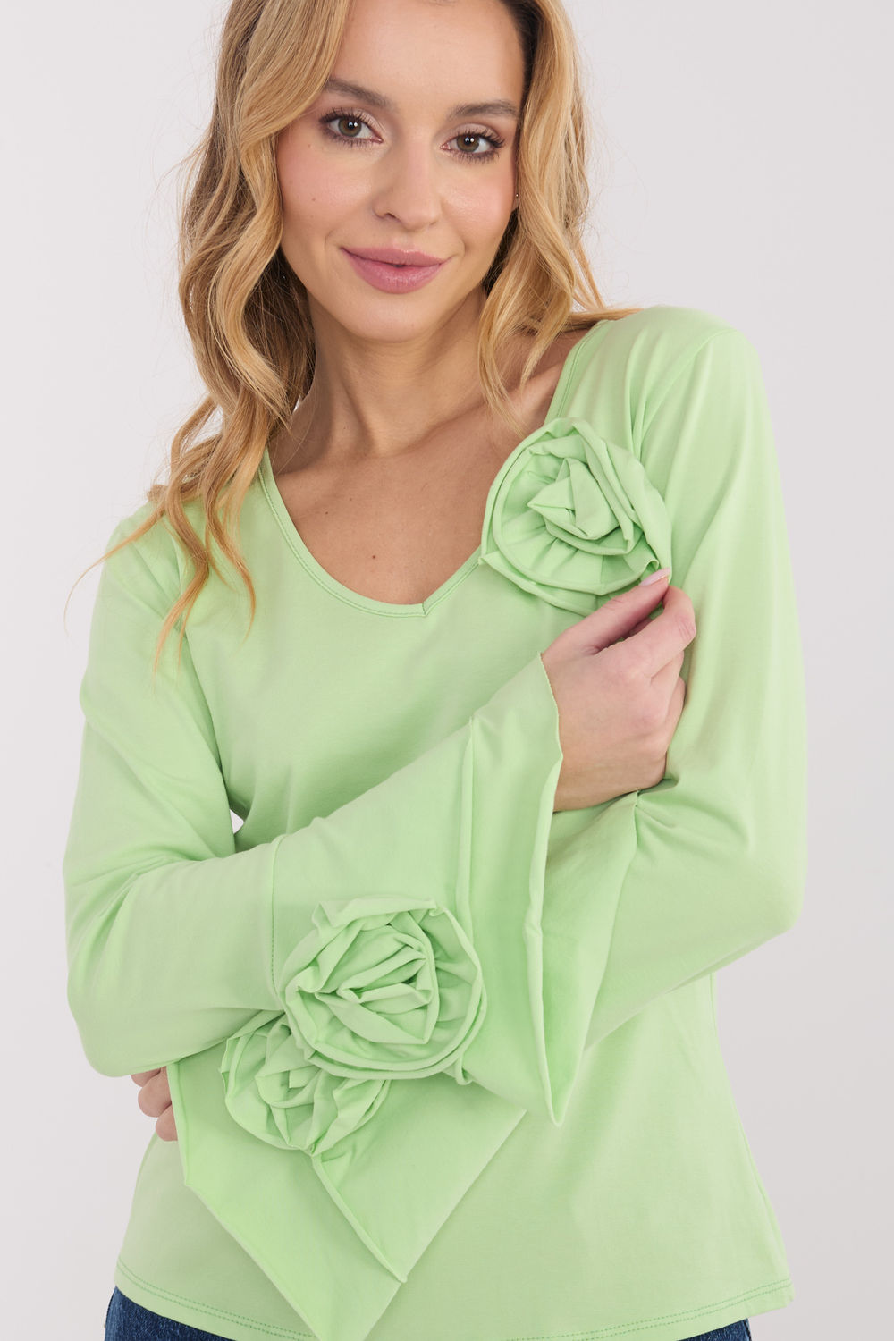Bluzka Model IT-BZ-22139.55 Light Green - Italy Moda