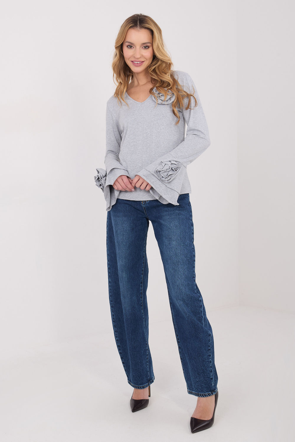Bluzka Model IT-BZ-22139.96 Grey - Italy Moda - obrazek 2