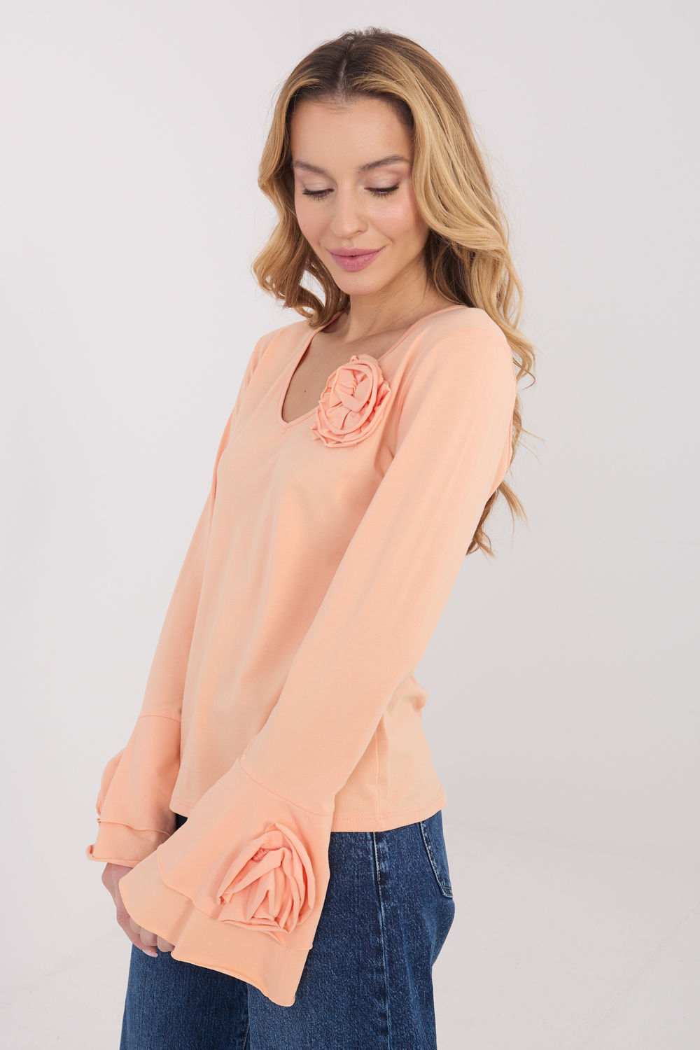 Bluzka Model IT-BZ-22139.96 Light Orange - Italy Moda - obrazek 2