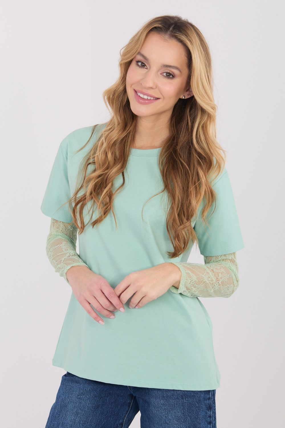 Bluzka Model MI-BZ-4227.61 Pistacja - Italy Moda - obrazek 4