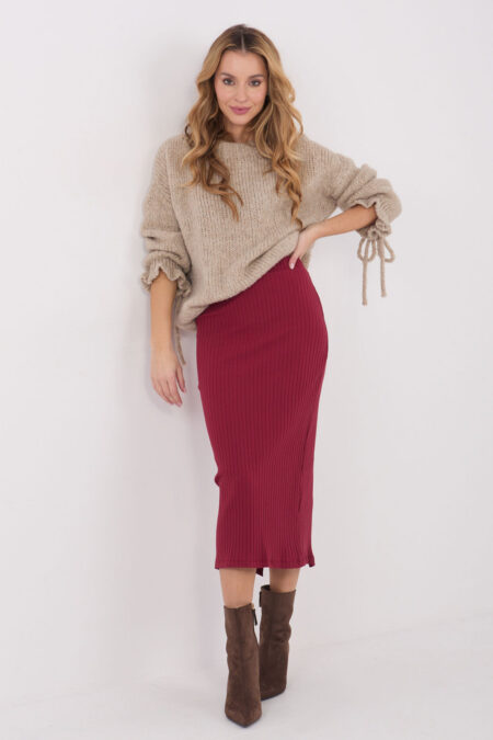 Spódnica Model RV-SD-A1067.84 Bordo - Rue Paris