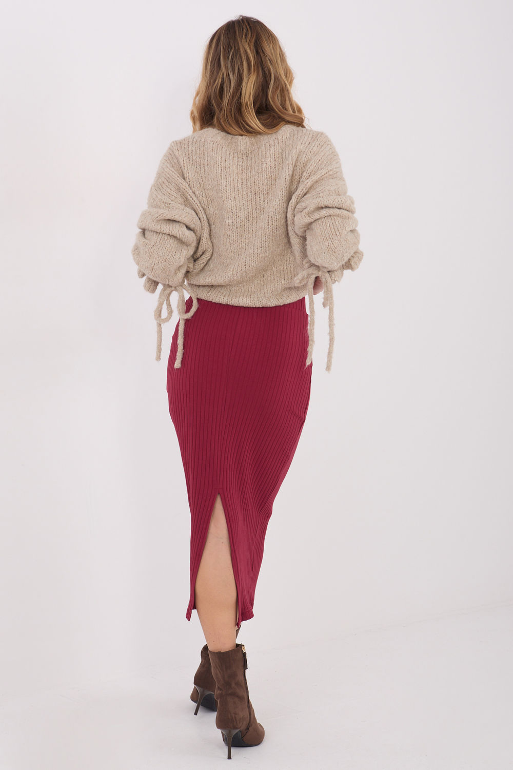 Spódnica Model RV-SD-A1067.84 Bordo - Rue Paris - obrazek 3