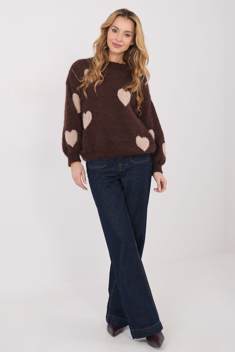 Sweter Damski Model MO-SW-1216.71 Brown - Italy Moda - obrazek 2