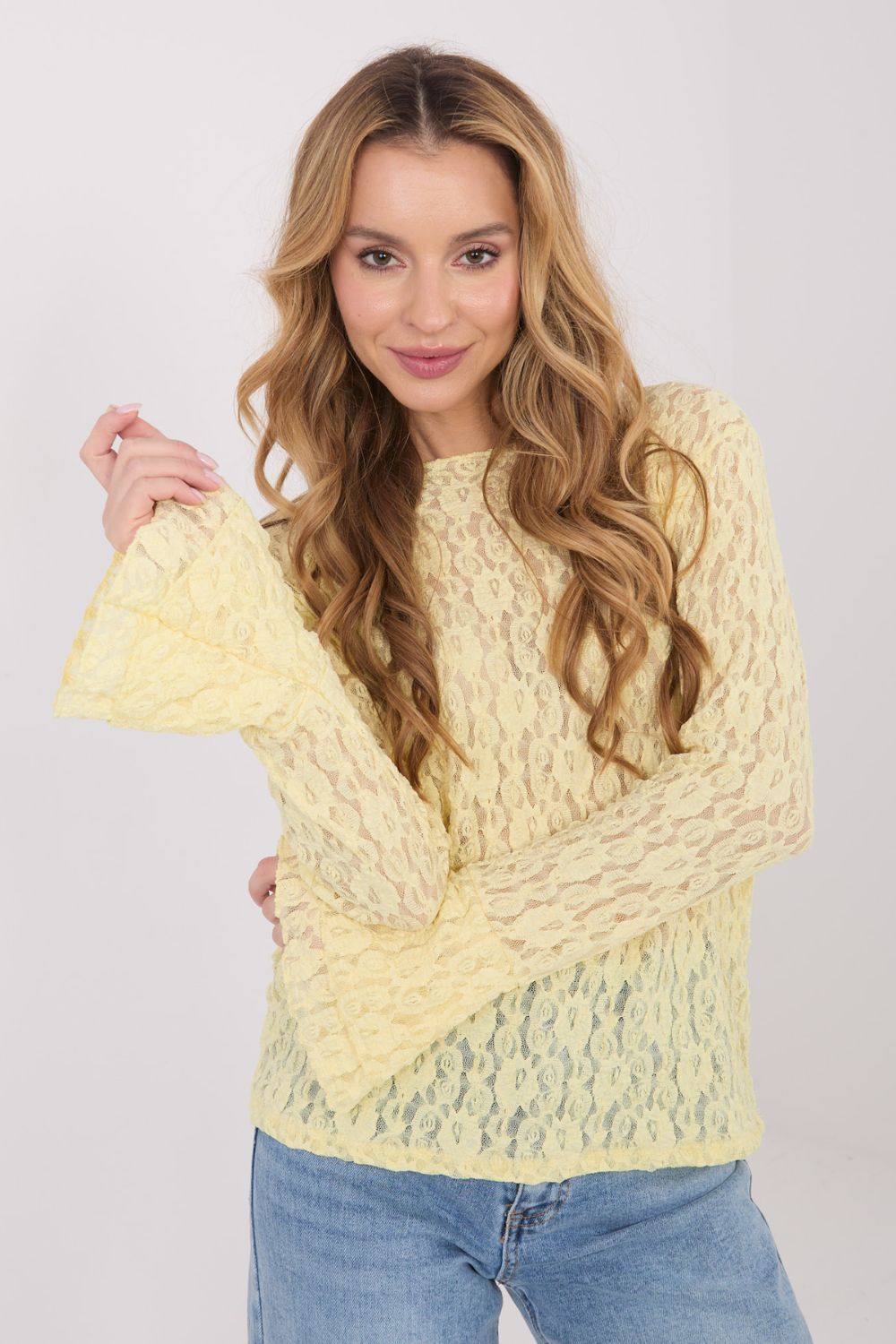 Bluzka Model IT-BZ-9970.97 Light Yellow - Italy Moda - obrazek 4