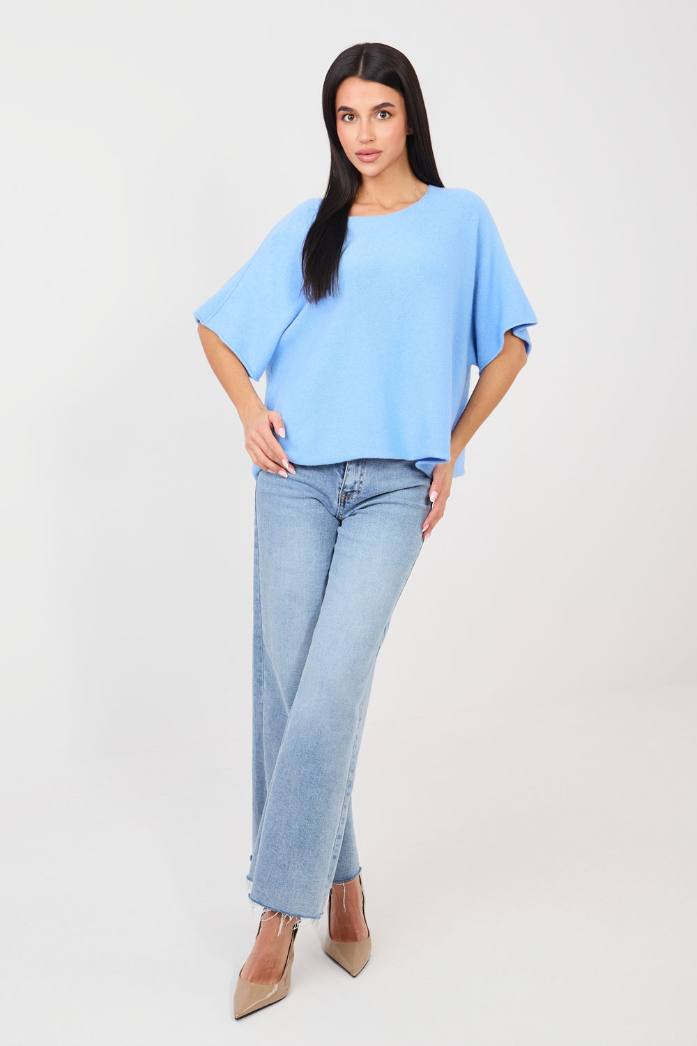 Sweter Damski Model IT-SW-0811.82P Light Blue - Italy Moda - obrazek 2