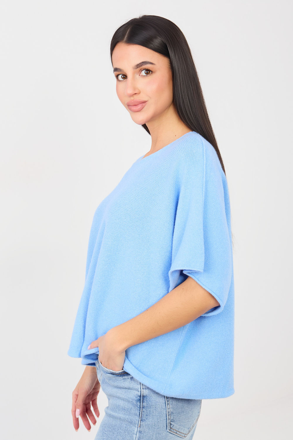 Sweter Damski Model IT-SW-0811.82P Light Blue - Italy Moda - obrazek 3
