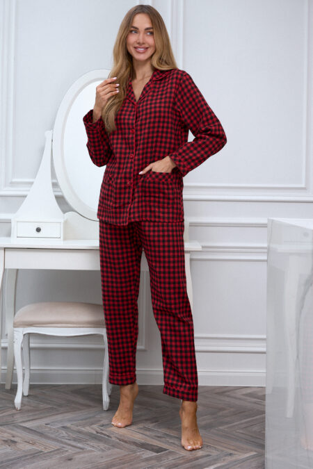Piżama Damska Model X-Mas 223596 Red/Black - Pure Sin