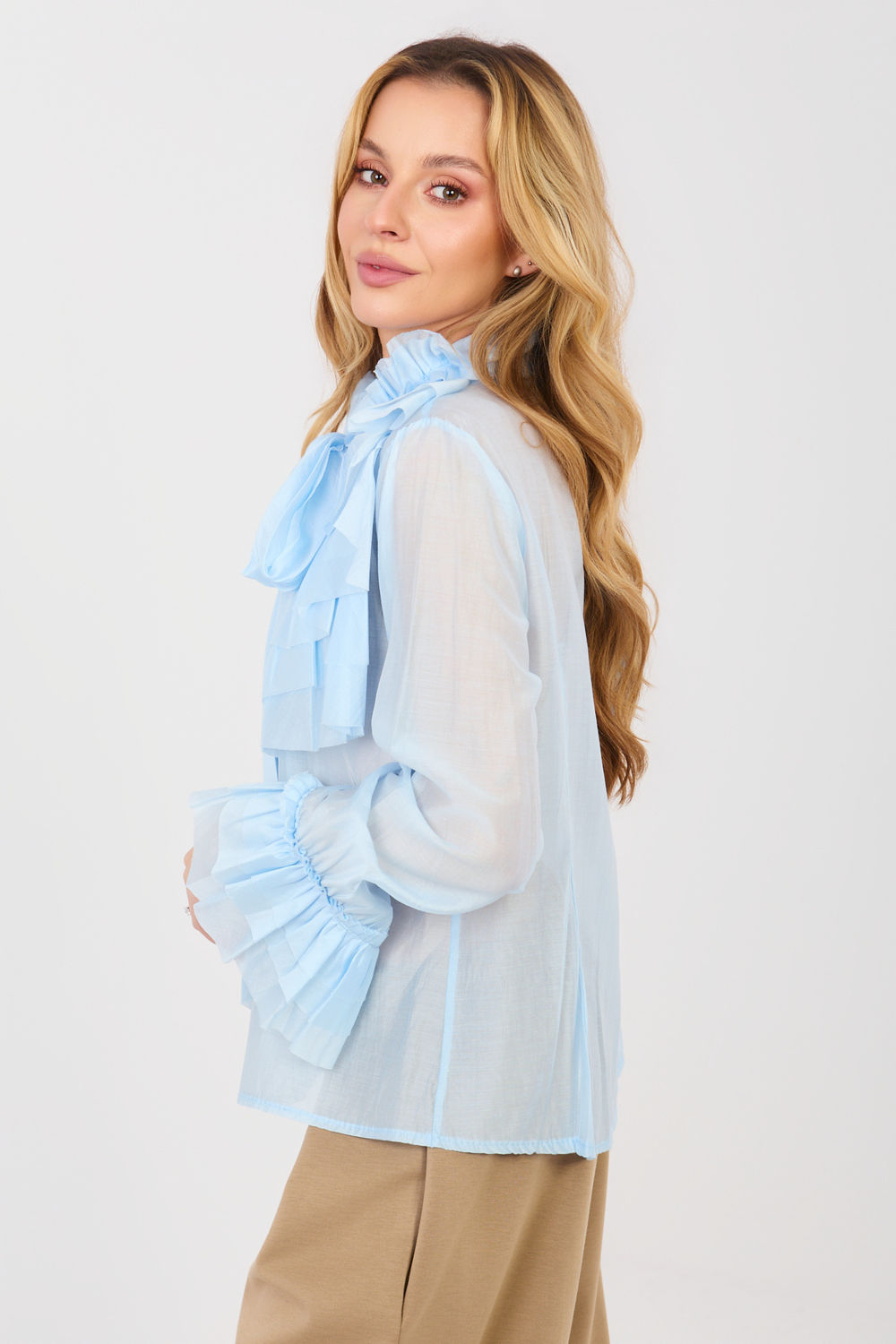 Koszula Damska Model IT-KS-28882.03 Light Blue - Factory Price - obrazek 3