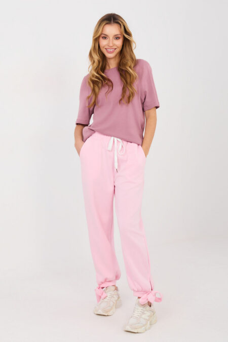 Spodnie Dresowe Model IT-SP-9987.16 Light Pink - Italy Moda