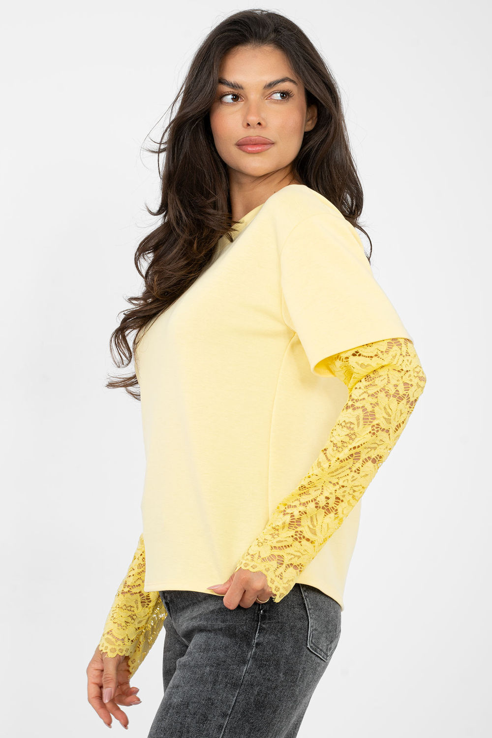 Bluzka Model IT-BZ-22128.27 Light Yellow - Italy Moda - obrazek 2