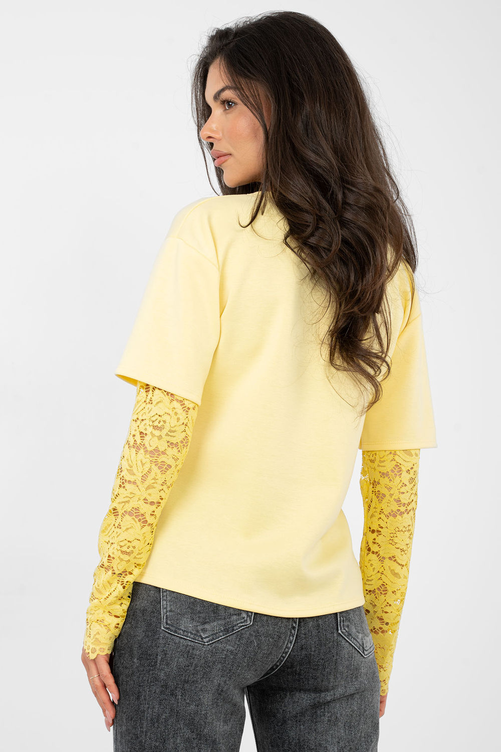 Bluzka Model IT-BZ-22128.27 Light Yellow - Italy Moda - obrazek 3