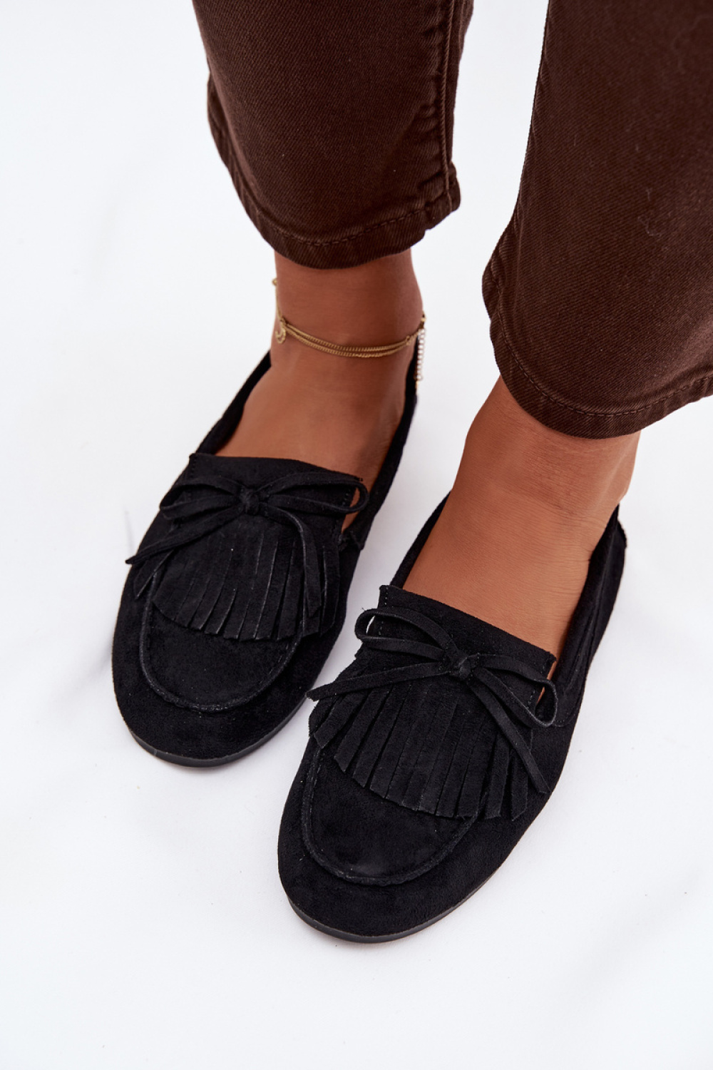 Mokasyny Model Janelisse QQ-274 Black - Step in style - obrazek 3