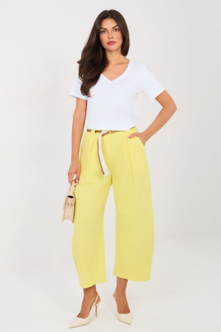 Spodnie Damskie Model IT-SP-FL9929-1.74 Light Yellow - Rue Paris
