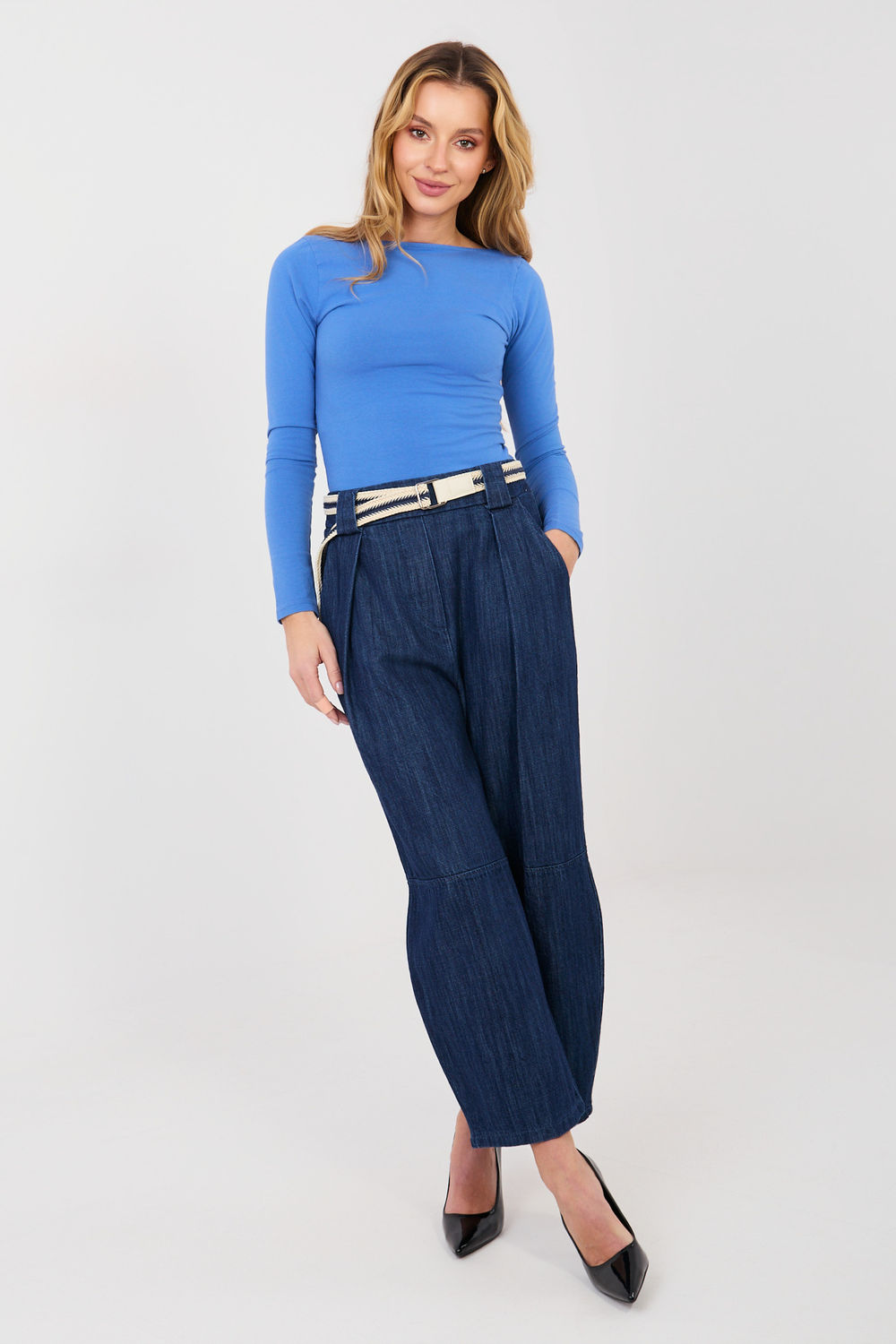 Spodnie Jeansy Damskie Model IT-SP-FL9929.17P Navy - Rue Paris