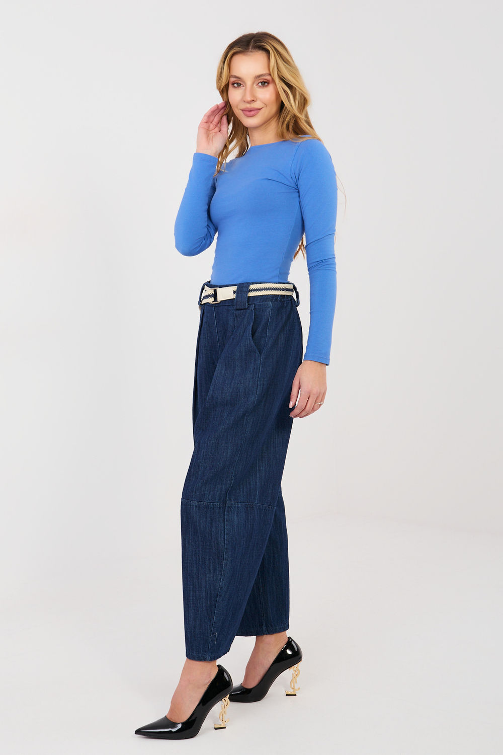 Spodnie Jeansy Damskie Model IT-SP-FL9929.17P Navy - Rue Paris - obrazek 2