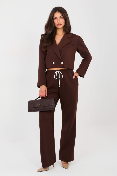 Spodnie Komplet Model IT-KMPL-22202.89 Brown - Rue Paris