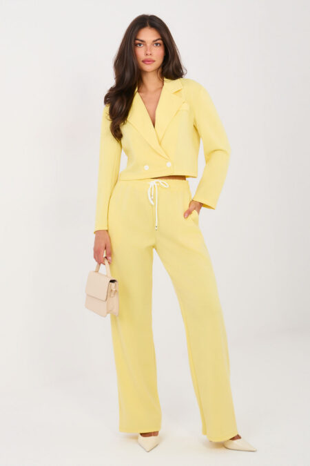 Spodnie Komplet Model IT-KMPL-22202.89 Light Yellow - Rue Paris
