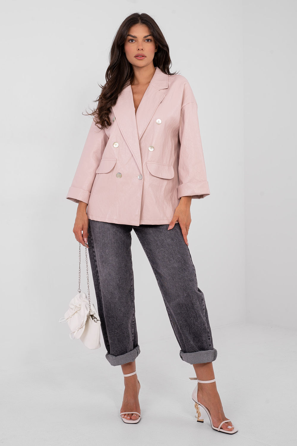 Marynarka Model IT-MA-FL10061.51 Light Pink - Rue Paris - obrazek 2