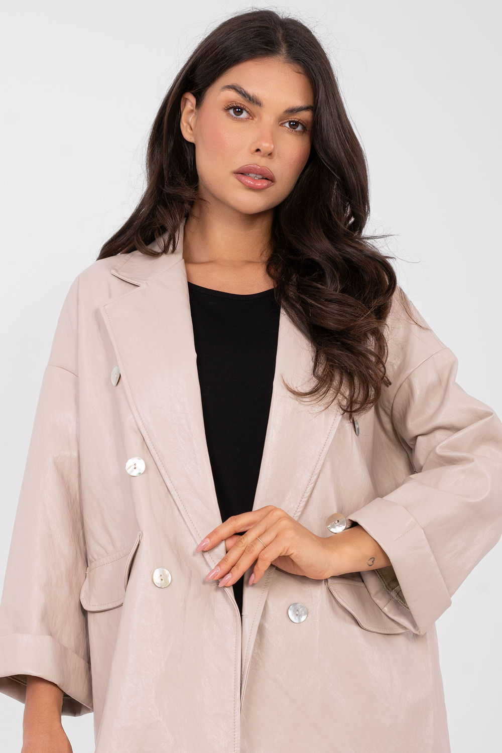 Marynarka Model IT-MA-FL10061.51 Beige - Rue Paris - obrazek 4