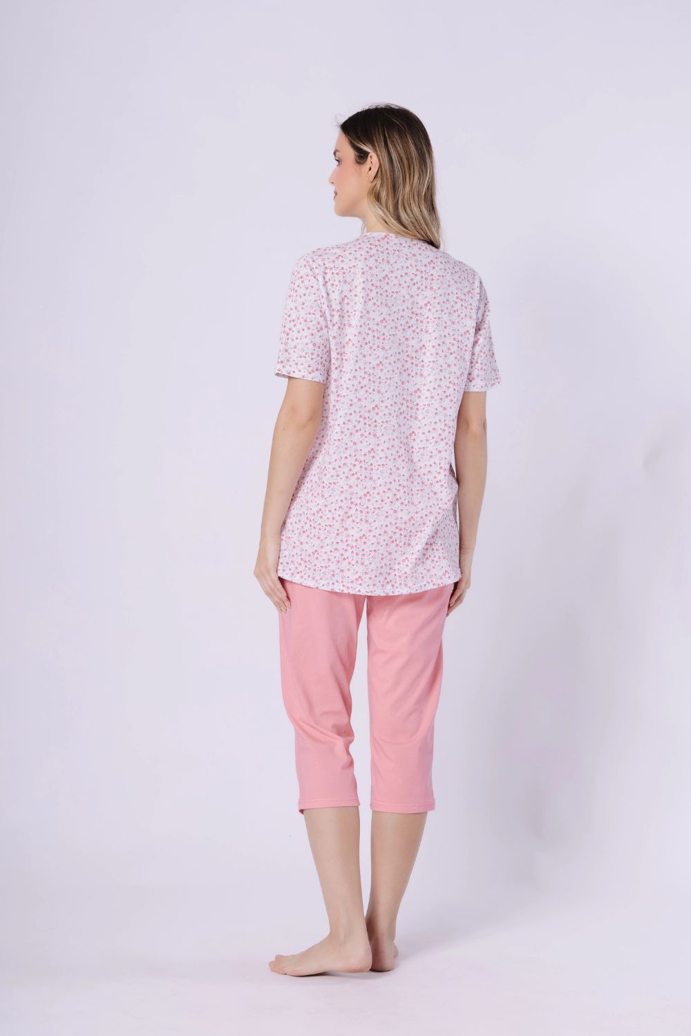 Piżama Damska Model Odetta 1722 Coral/White - M-Max - obrazek 3