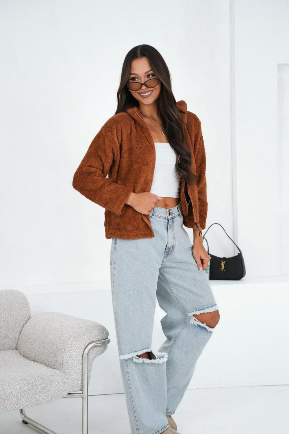 Bluza Damska Model CS-BL-BT1033.09 Light Brown - Factory Price - obrazek 2