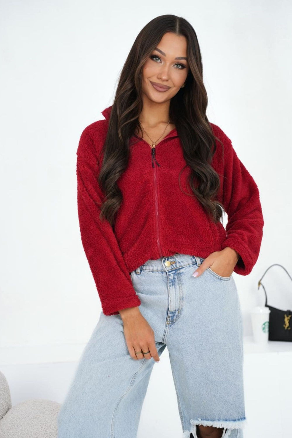 Bluza Damska Model CS-BL-BT1033.04 Dark Red - Factory Price