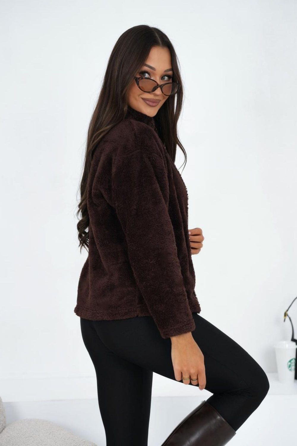 Bluza Damska Model CS-BL-BT1033.04 Dark Brown - Factory Price - obrazek 3