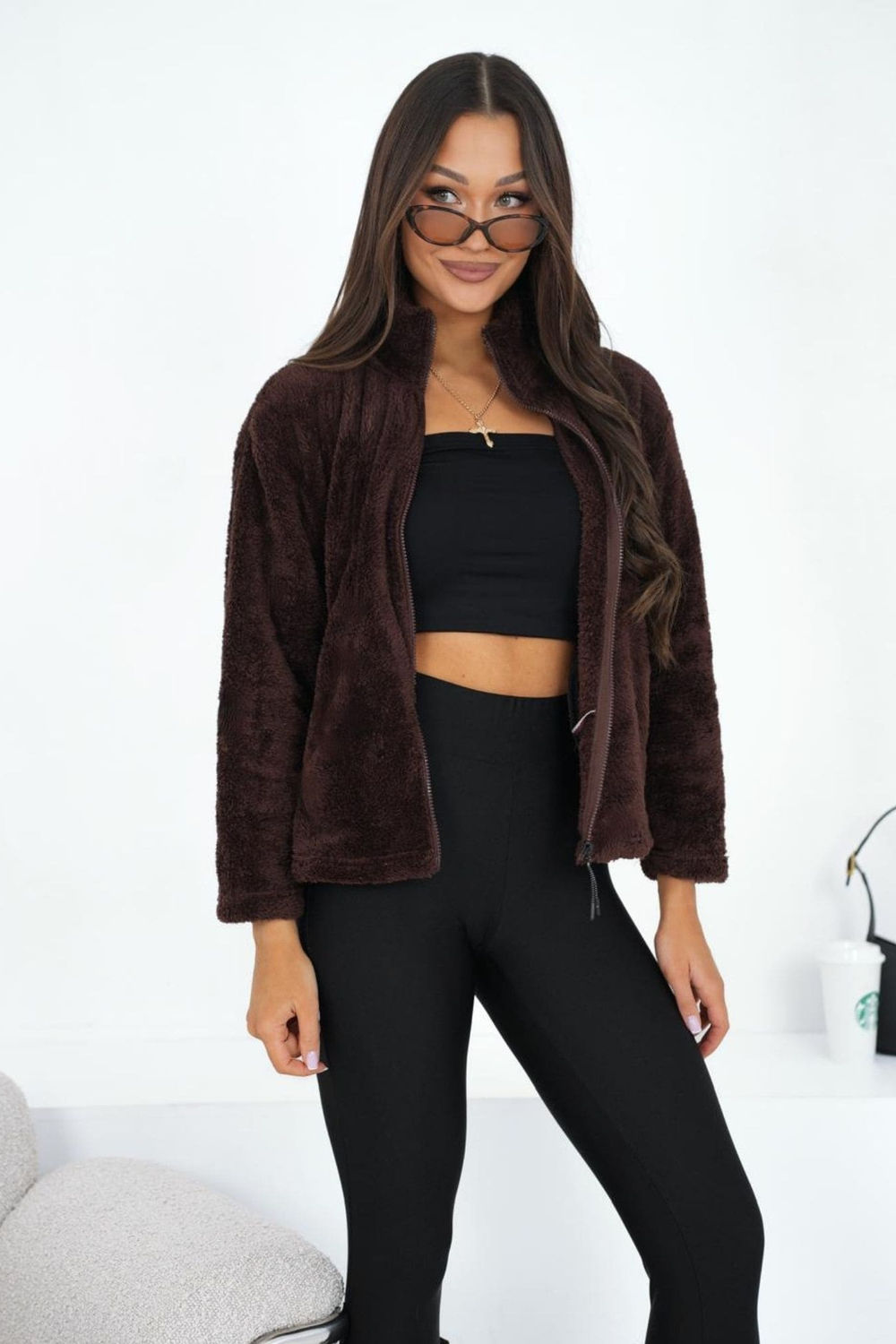 Bluza Damska Model CS-BL-BT1033.04 Dark Brown - Factory Price - obrazek 4