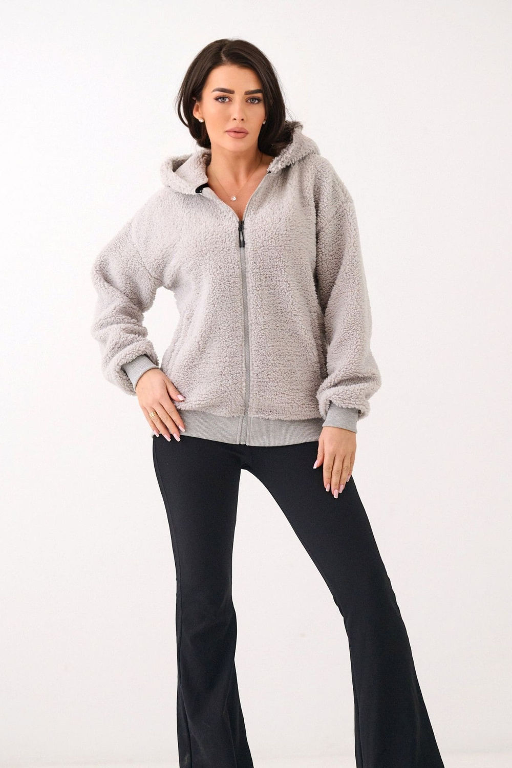 Bluza Damska Model CS-BL-BT1032.98P Light Grey - Factory Price - obrazek 2