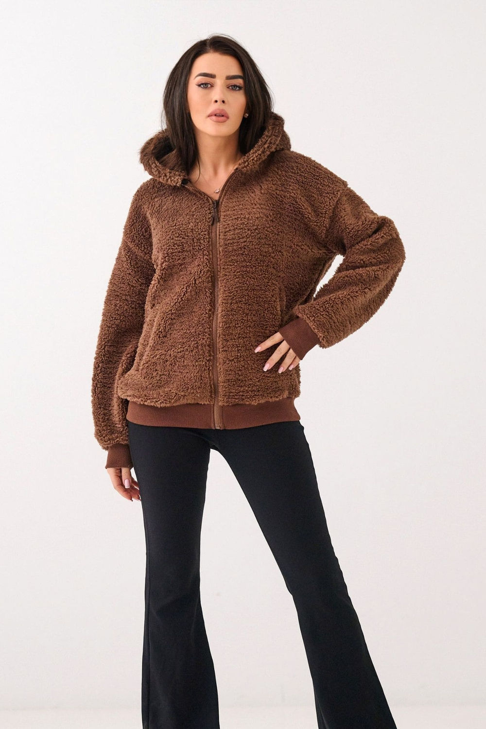 Bluza Damska Model CS-BL-BT1032.98P Brown - Factory Price - obrazek 3