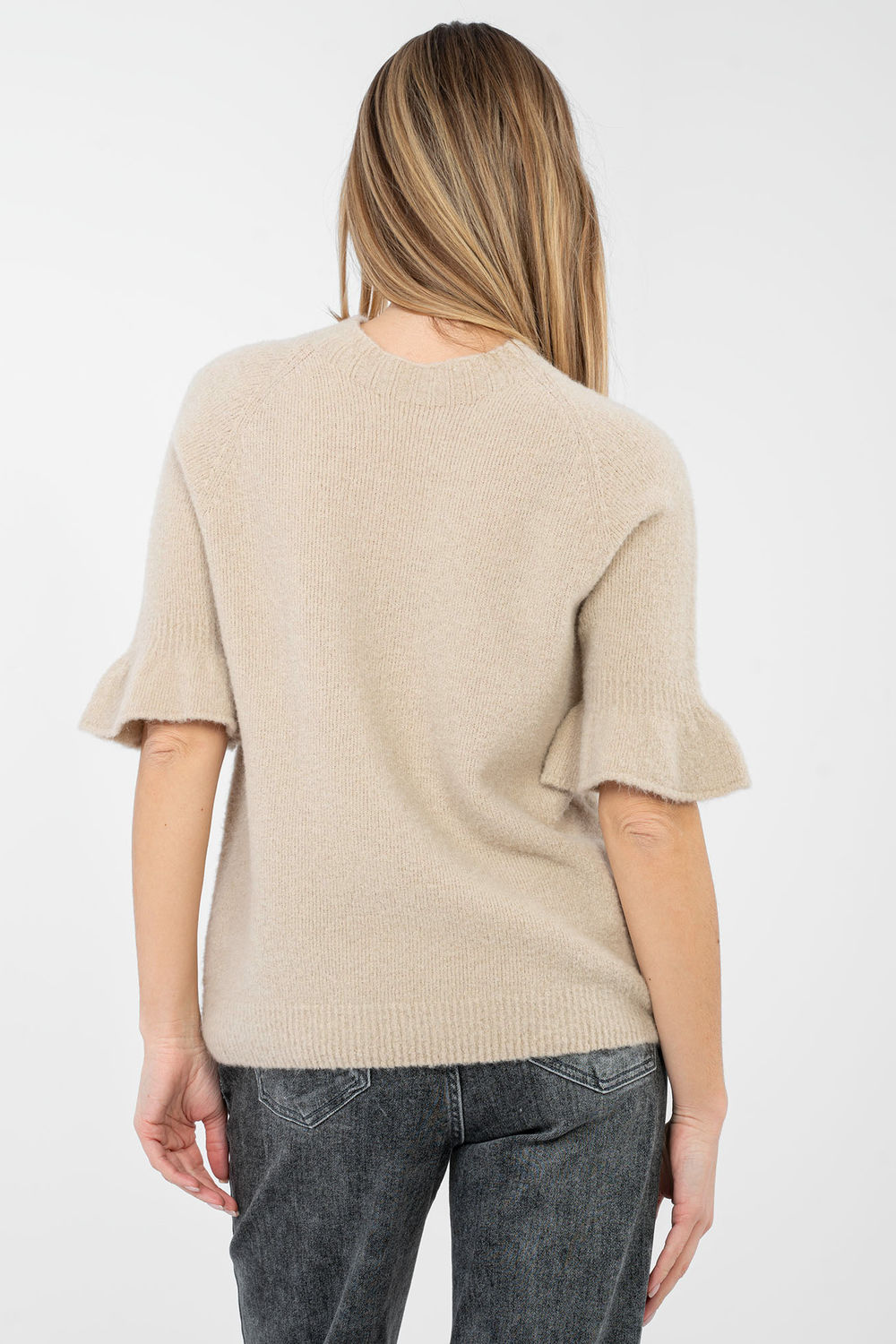 Sweter Damski Model MI-SW-1901.66 Beige - Italy Moda - obrazek 3