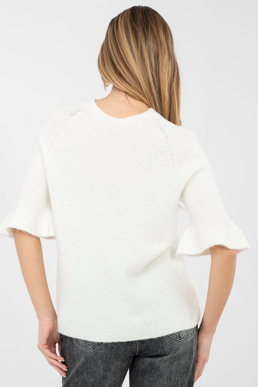 Sweter Damski Model MI-SW-1901.66 Ecru - Italy Moda - obrazek 3