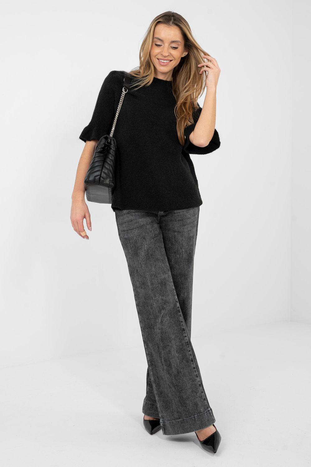 Sweter Damski Model MI-SW-1901.66 Black - Italy Moda - obrazek 2