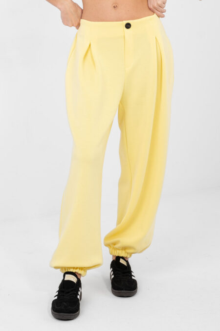 Spodnie Dresowe Model IT-SP-9995.12P Light Yellow - Italy Moda