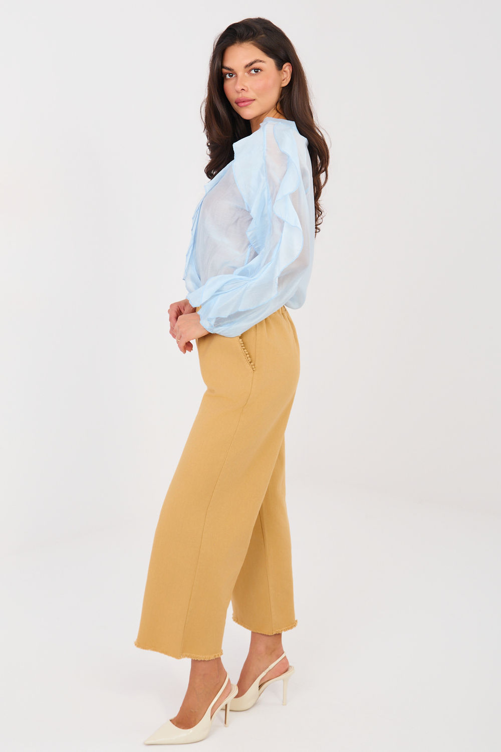Spodnie Damskie Model IT-SP-FL9997.76 Camel - Italy Moda - obrazek 2