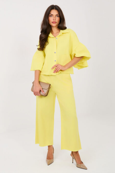 Spodnie Damskie Model IT-SP-FL9997.76 Light Yellow - Italy Moda
