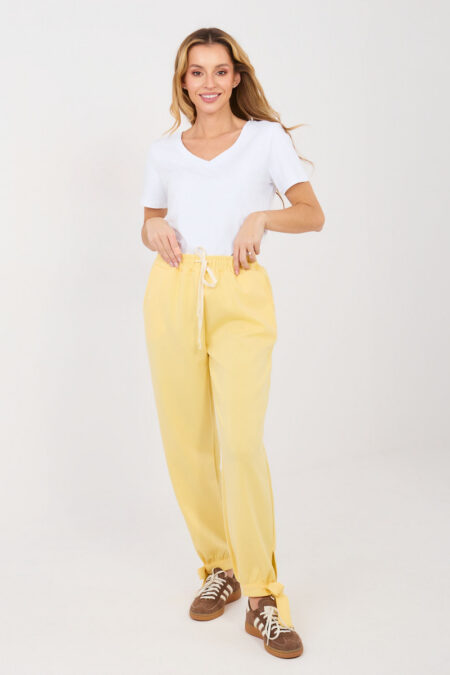 Spodnie Dresowe Model MI-SP-P6845.68 Light Yellow - Italy Moda
